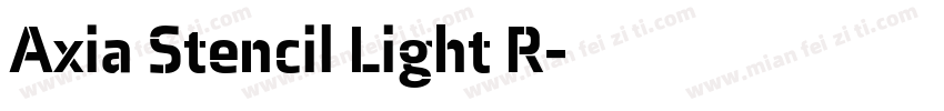 Axia Stencil Light R字体转换